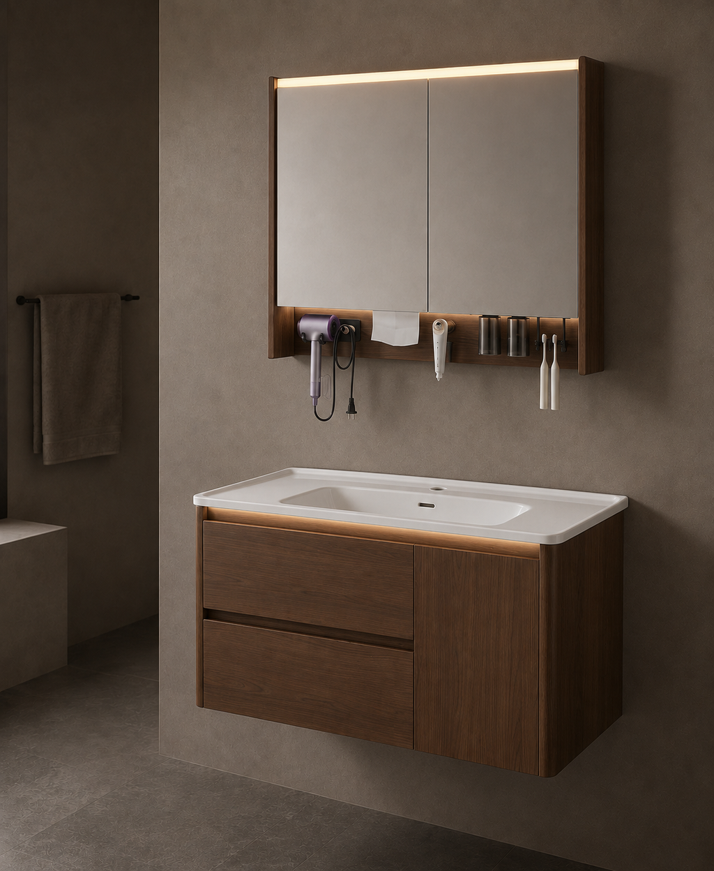 Fontera Luna Series Bathroom Cabinet Set
