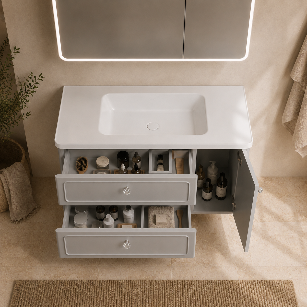 BORDEAUX Series Bathroom Cabinet Set