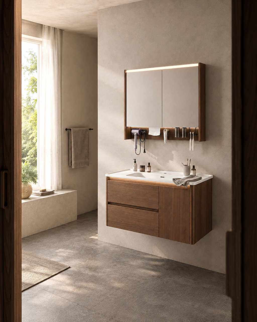 Fontera Luna Series Bathroom Cabinet Set