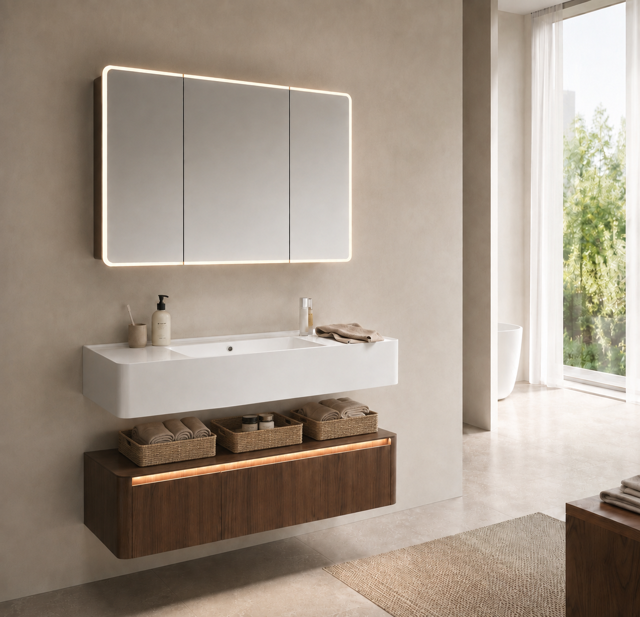 Fontera Nyji Series Bathroom Cabinet Set