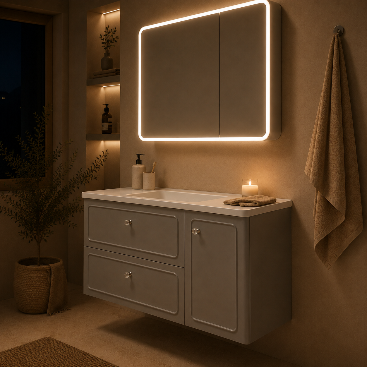 BORDEAUX Series Bathroom Cabinet Set