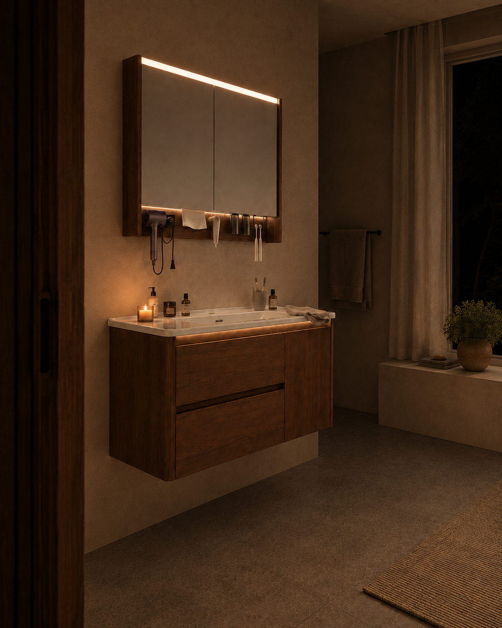 Fontera Luna Series Bathroom Cabinet Set