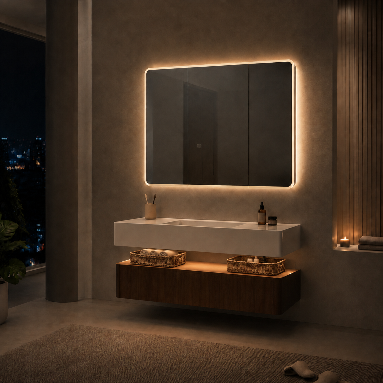 Fontera Nyji Series Bathroom Cabinet Set