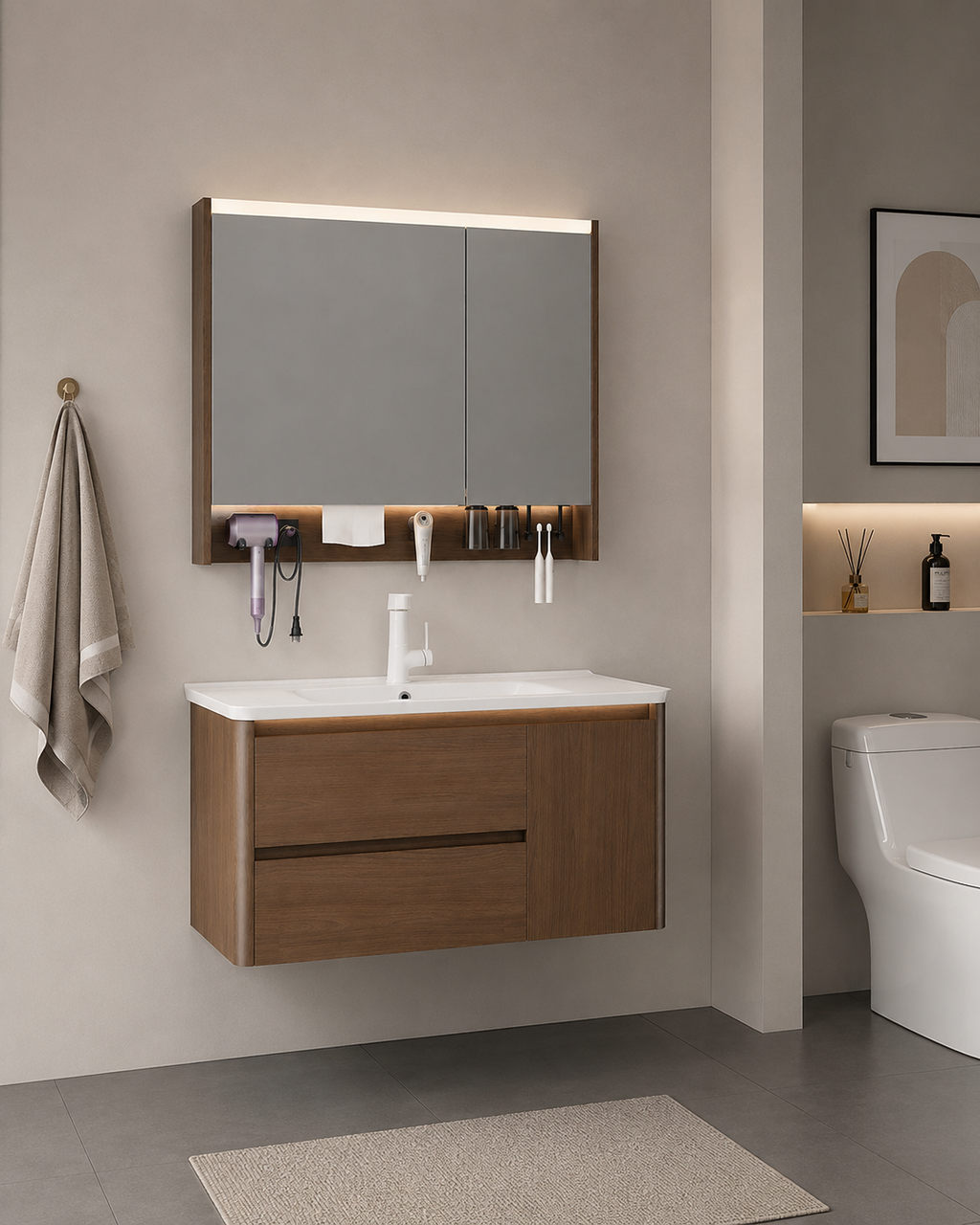 Fontera Luna Series Bathroom Cabinet Set