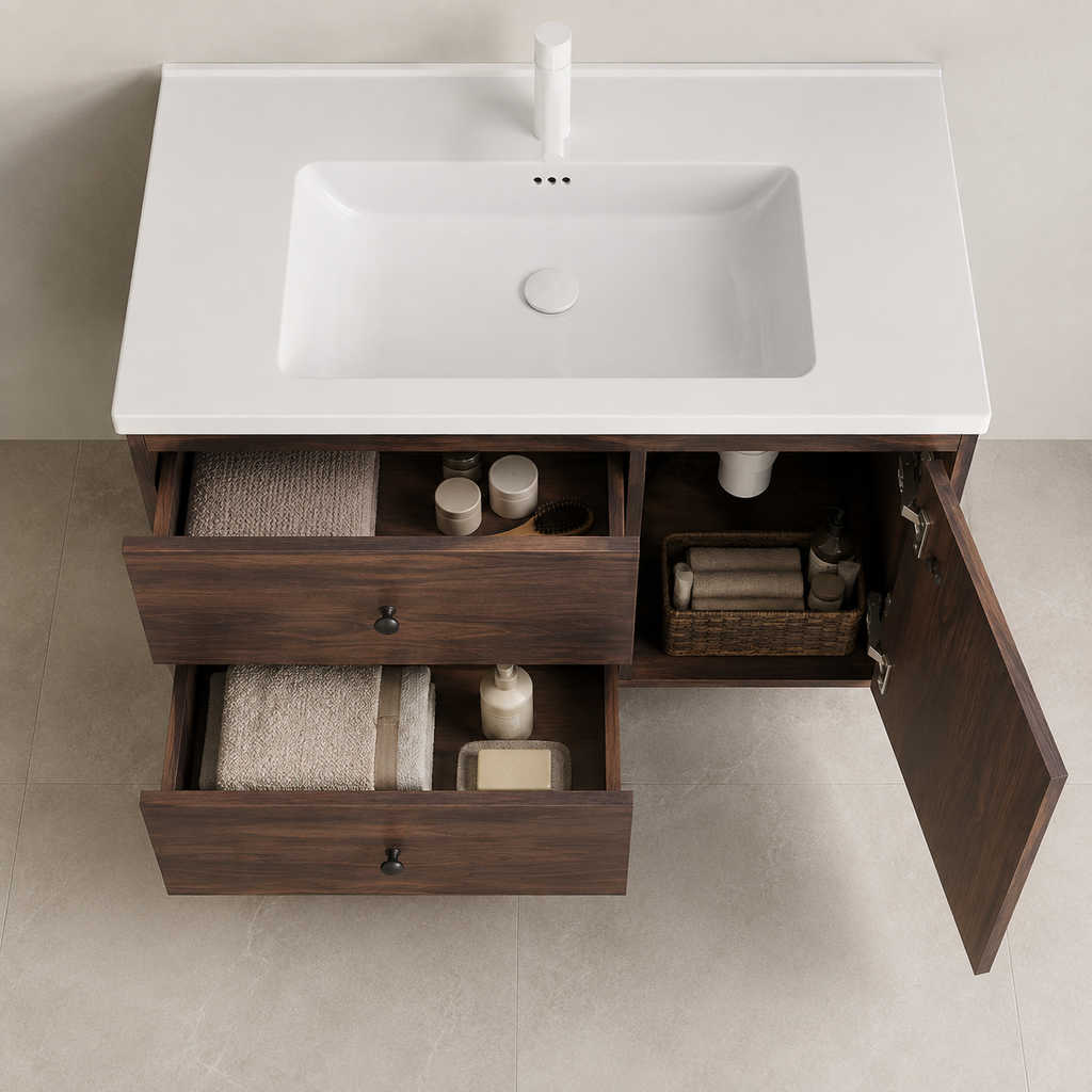 Fontera MCM Series Bathroom Cabinet Set