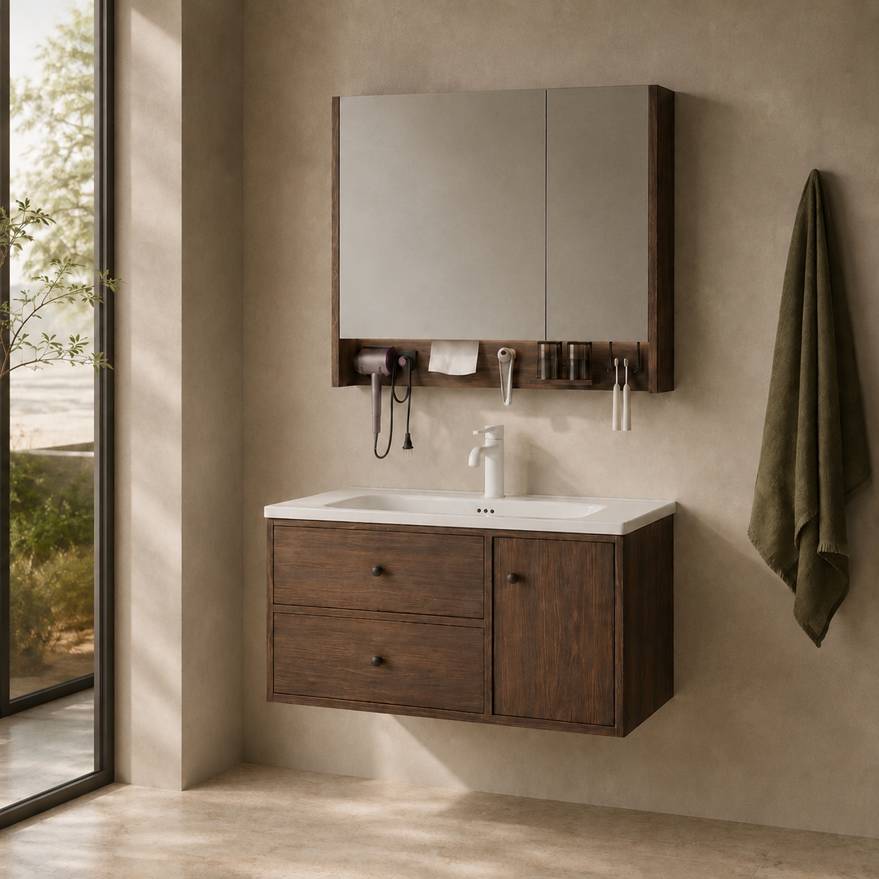 Fontera MCM Series Bathroom Cabinet Set